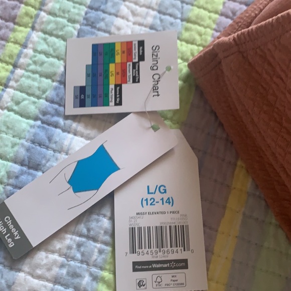 BEAUTIFUL TIME AND TRU 1pc bathing suit NEW (12-14 - Picture 5 of 5